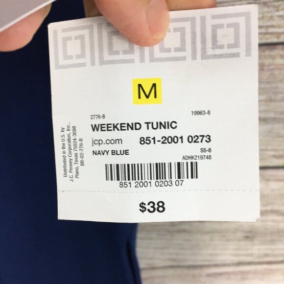 2 Liz Claiborne Weekend Tunic Tops Pink Blue Women's Medium - Picture 9 of 9